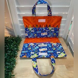 NEW Handmade Colorful Kids Art Supply Organizer and Carrying Bag